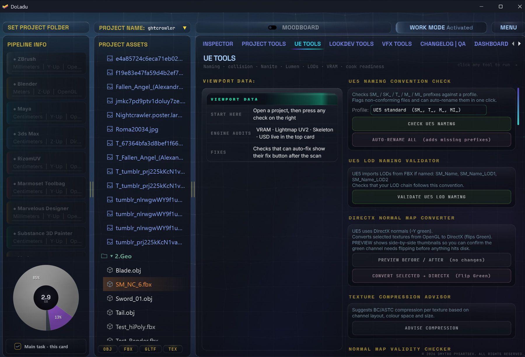 DoLadu UE Tools tab